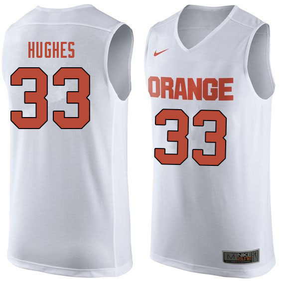 Men #33 Elijah Hughes Syracuse White College Basketball Jerseys Sale-White